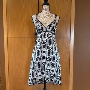Arden B Black and White Backless Sundress